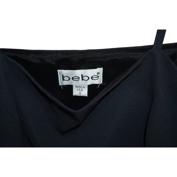 Bebe Black Square Neck Cami Top – Women’s Size 8, Made in USA - Picture 3 of 9